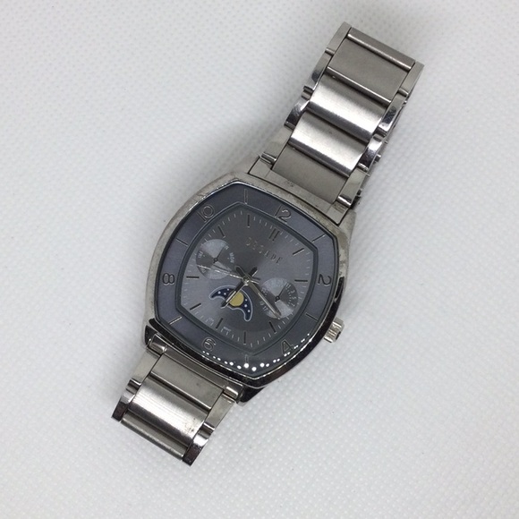 Men's Silver Decade Watch with Sun & Moon Dial - Picture 2 of 5